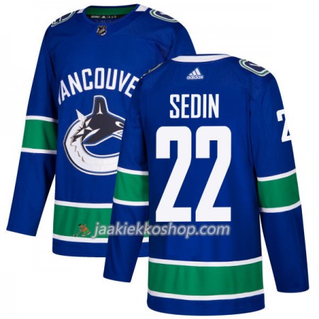 Miehille NHL Vancouver Canucks Pelipaita Daniel Sedin 22 Adidas 2017-2018 Sininen Authentic